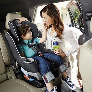 Though it isn’t portable, Graco’s Extend2Fit car seat can be used for kids anywhere from four pounds to 50 pounds, and is full of adjustable parts that you can tweak as they grow.